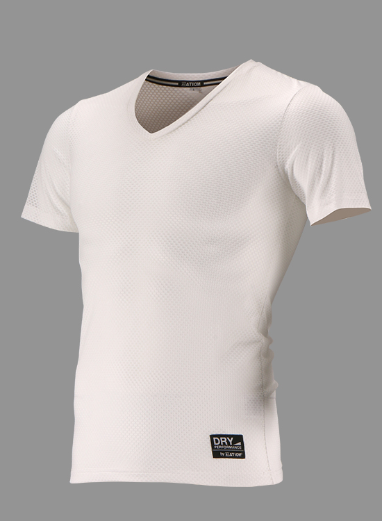 CRATER MESH V NECK S/S SHIRT